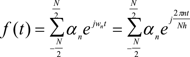 For a function that can accurately be represented by a sampled function, the maximum value of n for which the Fourier coefficient is non-zero is n=N/2 where N is the number of sample points in a single period - giving a finite sum for the Fourier series