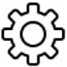 Icon representing the Settings menu in plotXpose App - Companion to Mathematics for Electrical Engineering and Computing book by Mary Attenborough pub Elsevier