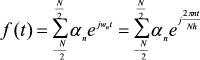 For a function that can accurately be represented by a sampled function, the maximum value of n for which the Fourier coefficient is non-zero is n=N/2 where N is the number of sample points in a single period - giving a finite sum for the Fourier series